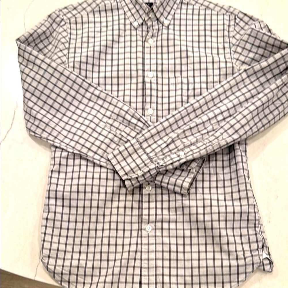 J. Crew Men's Slim Fit Grid Check Button Down Shirt